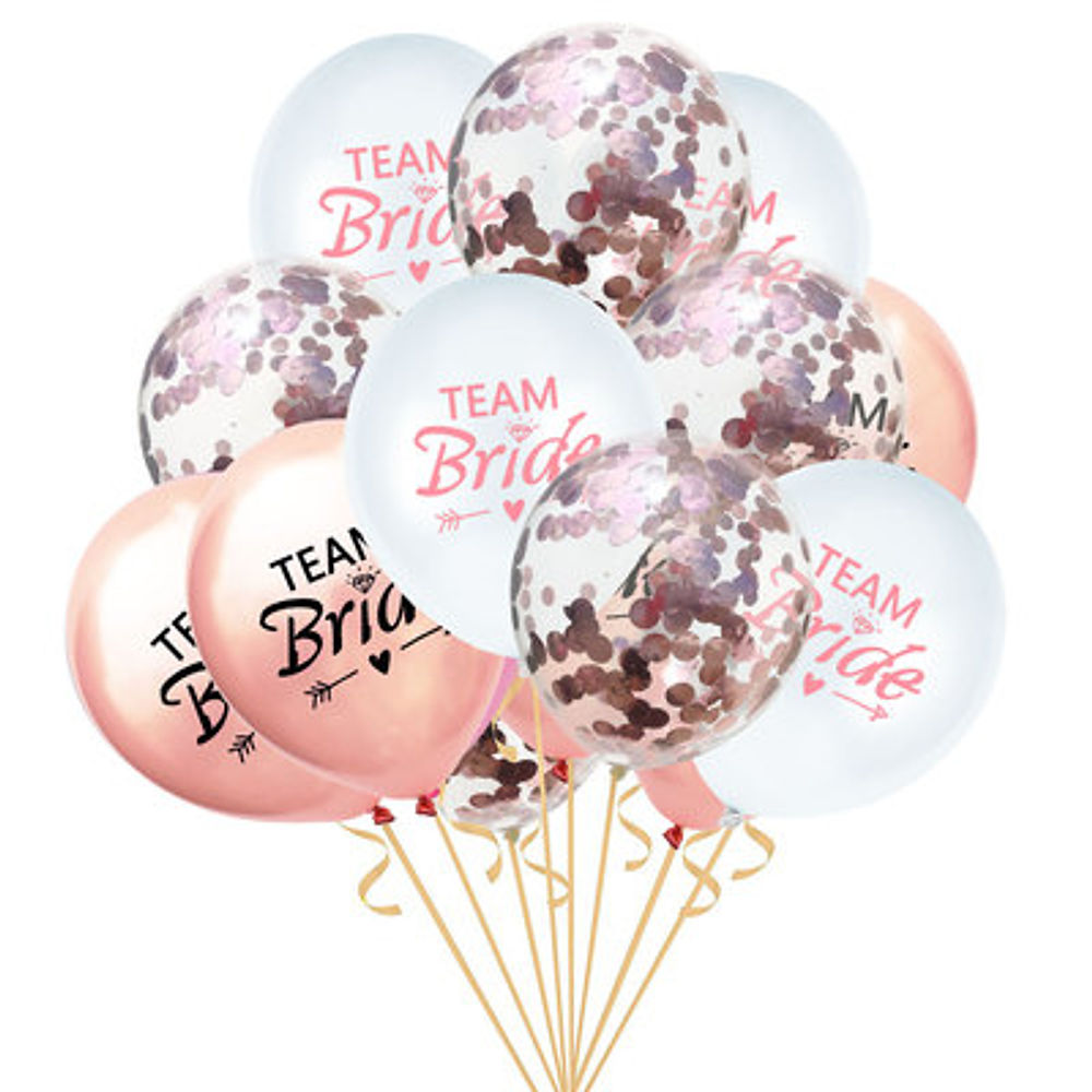 新款Team Bride玫瑰金閃片氦氣球