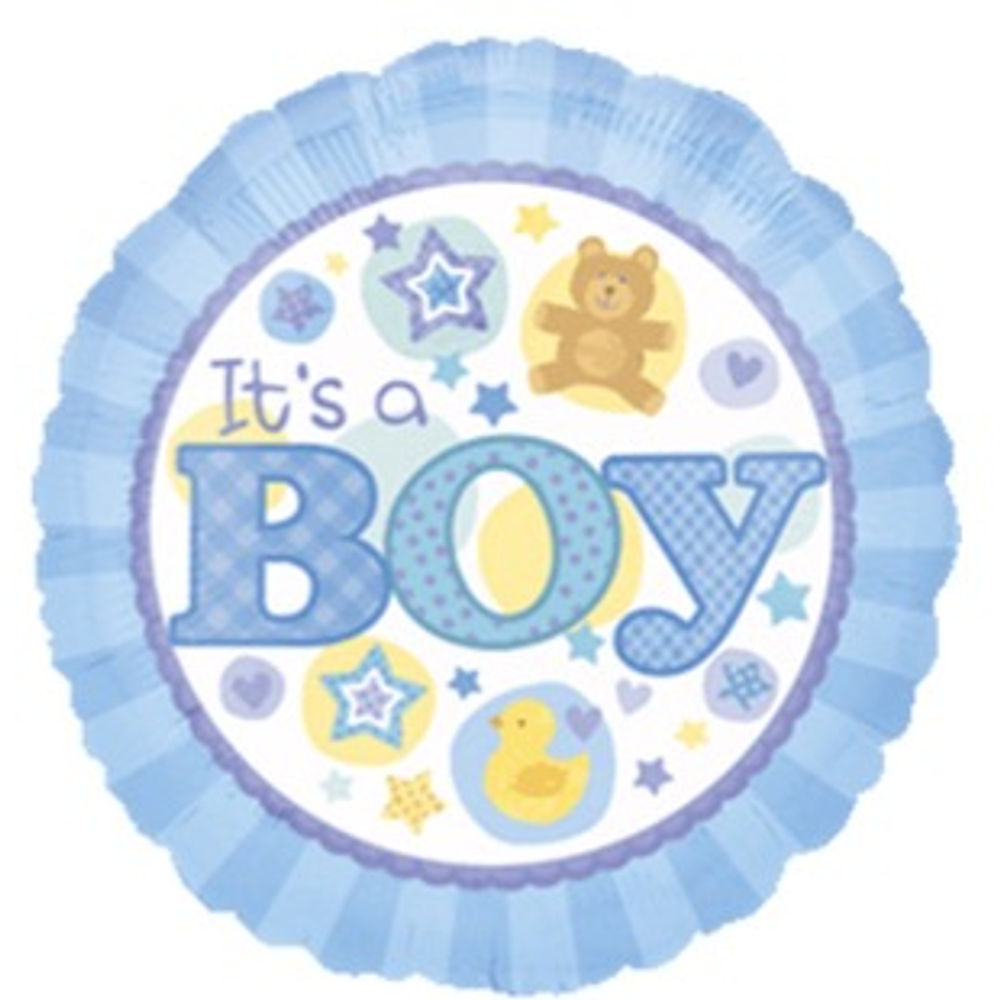 18吋Baby Boy圓形氦氣球
