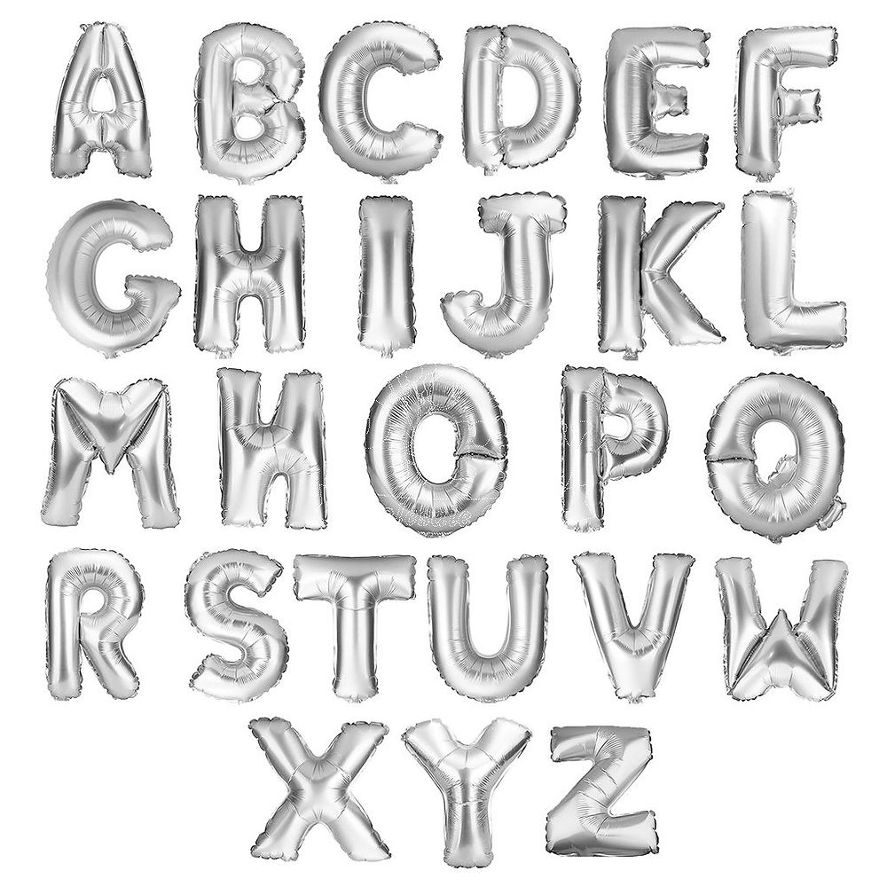 14吋銀色英文字母氣球Letter Balloons