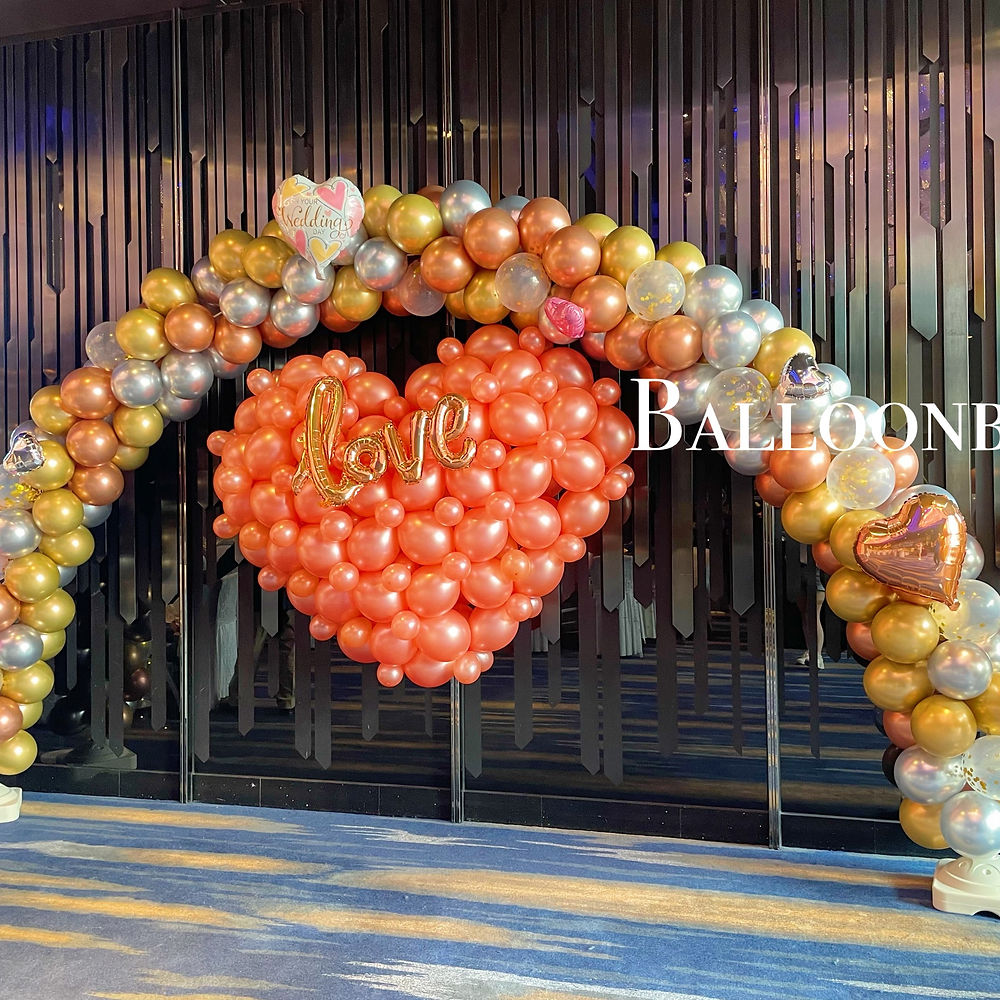 婚禮拱門氣球佈置Wedding balloon decorations