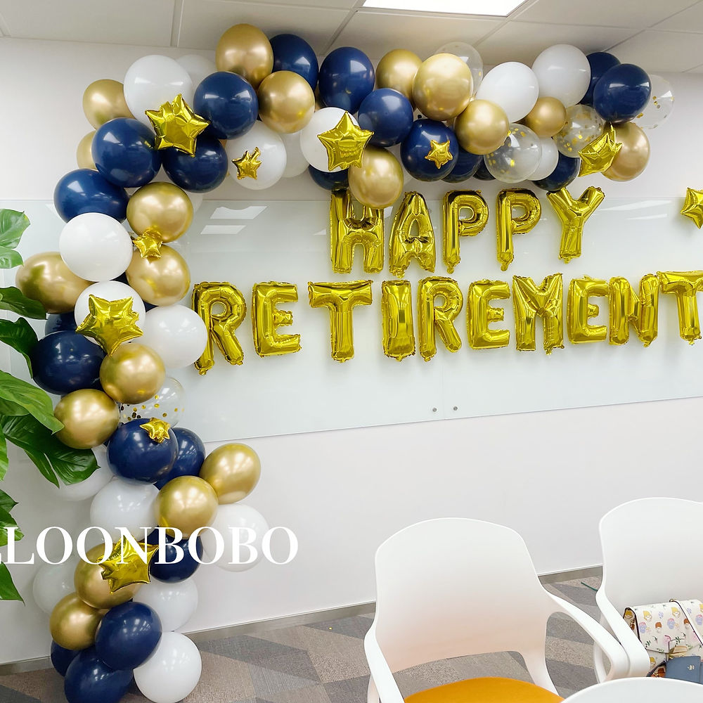 Happy retirement 榮休氣球佈置