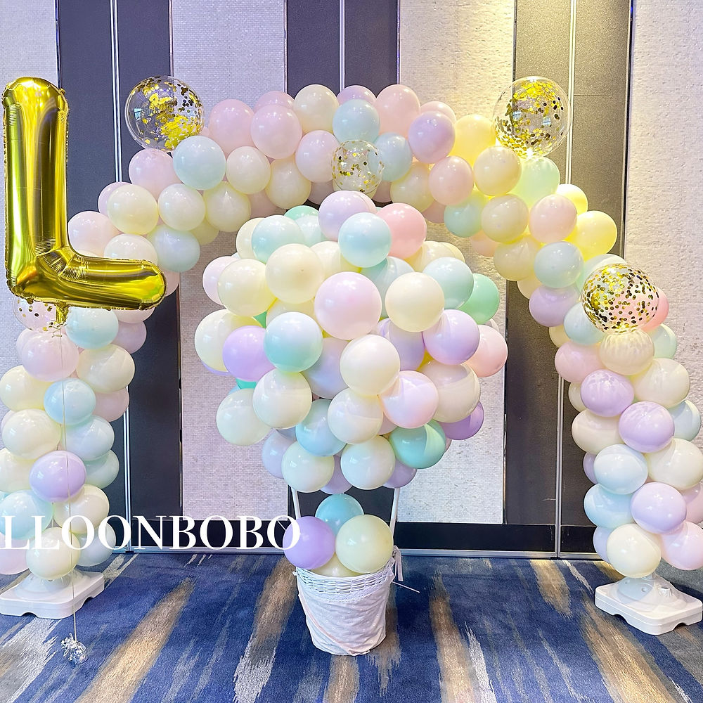 馬卡龍拱門套餐Latex Macaron balloon arch & hot air balloon