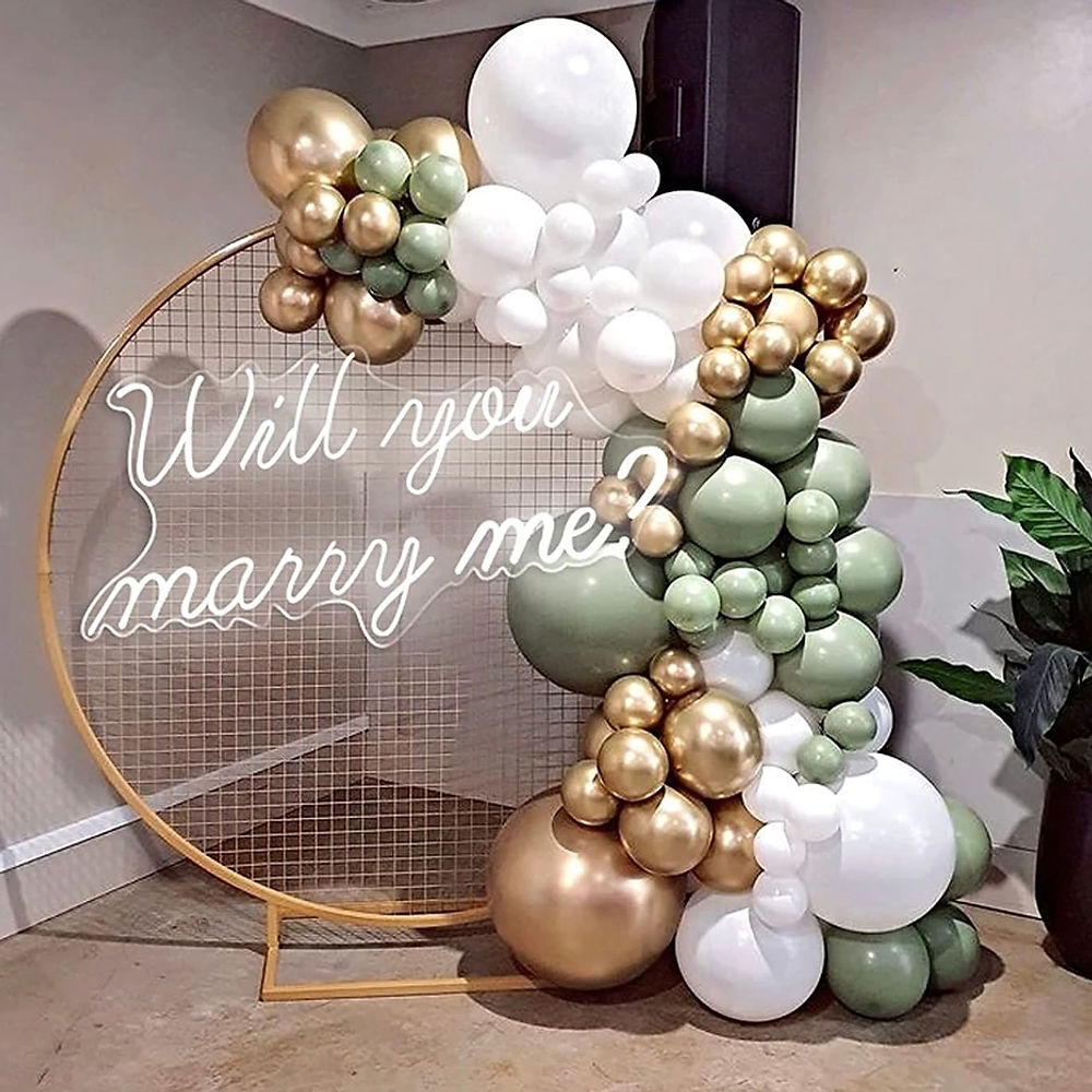 Marry me 求婚佈置 balloon Garland