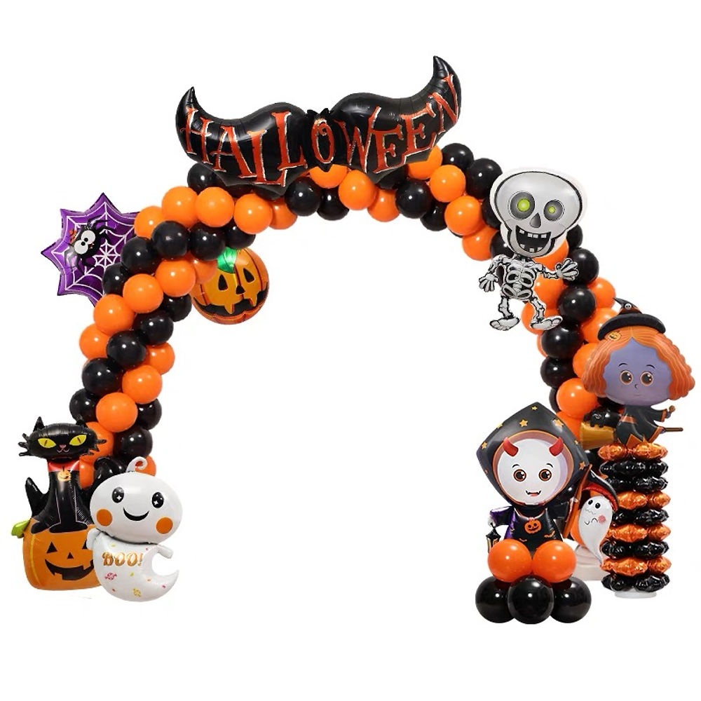萬聖節Halloween氣球拱門佈置