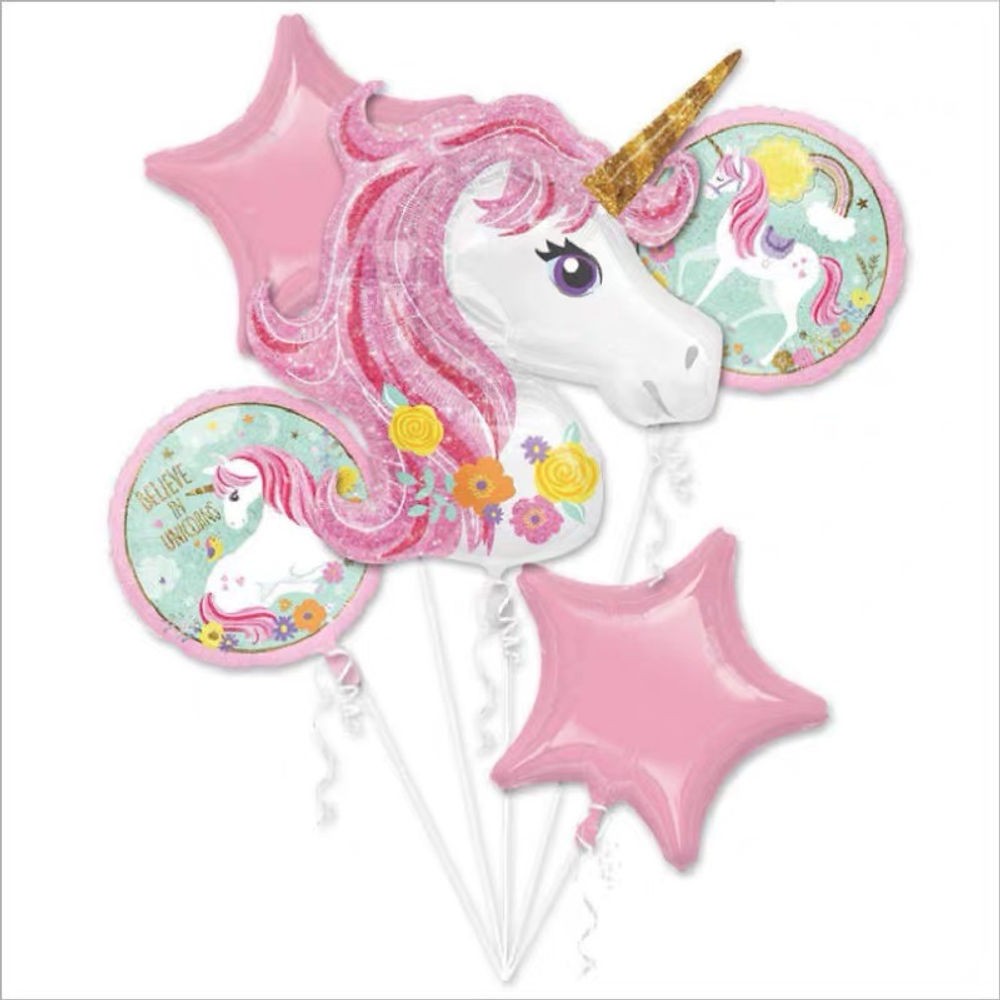 Unicorn helium balloons獨角獸氦氣球束