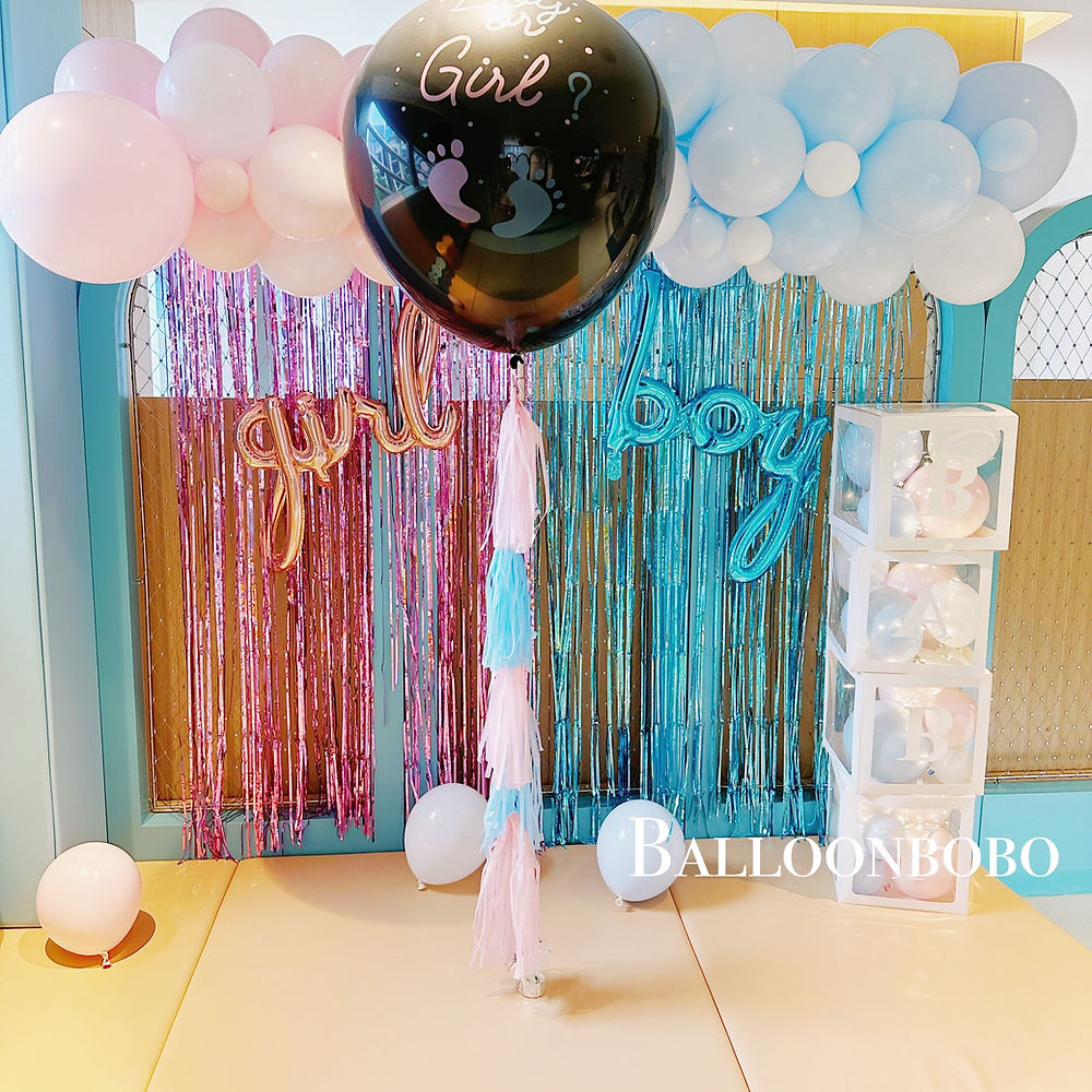 性別揭示上門佈置 gender reveal decorations