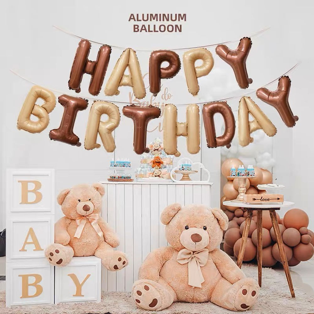 焦糖奶油色happy birthday