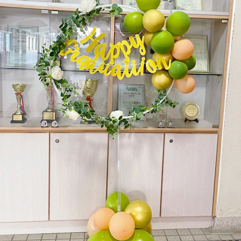 花圈氣球柱