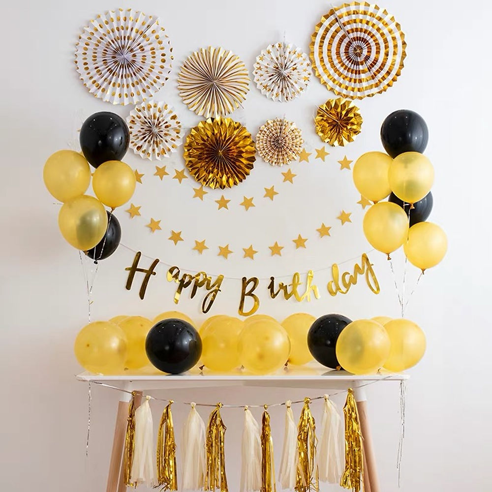 HAPPY BIRTHDAY Banner(Gold/Sliver)