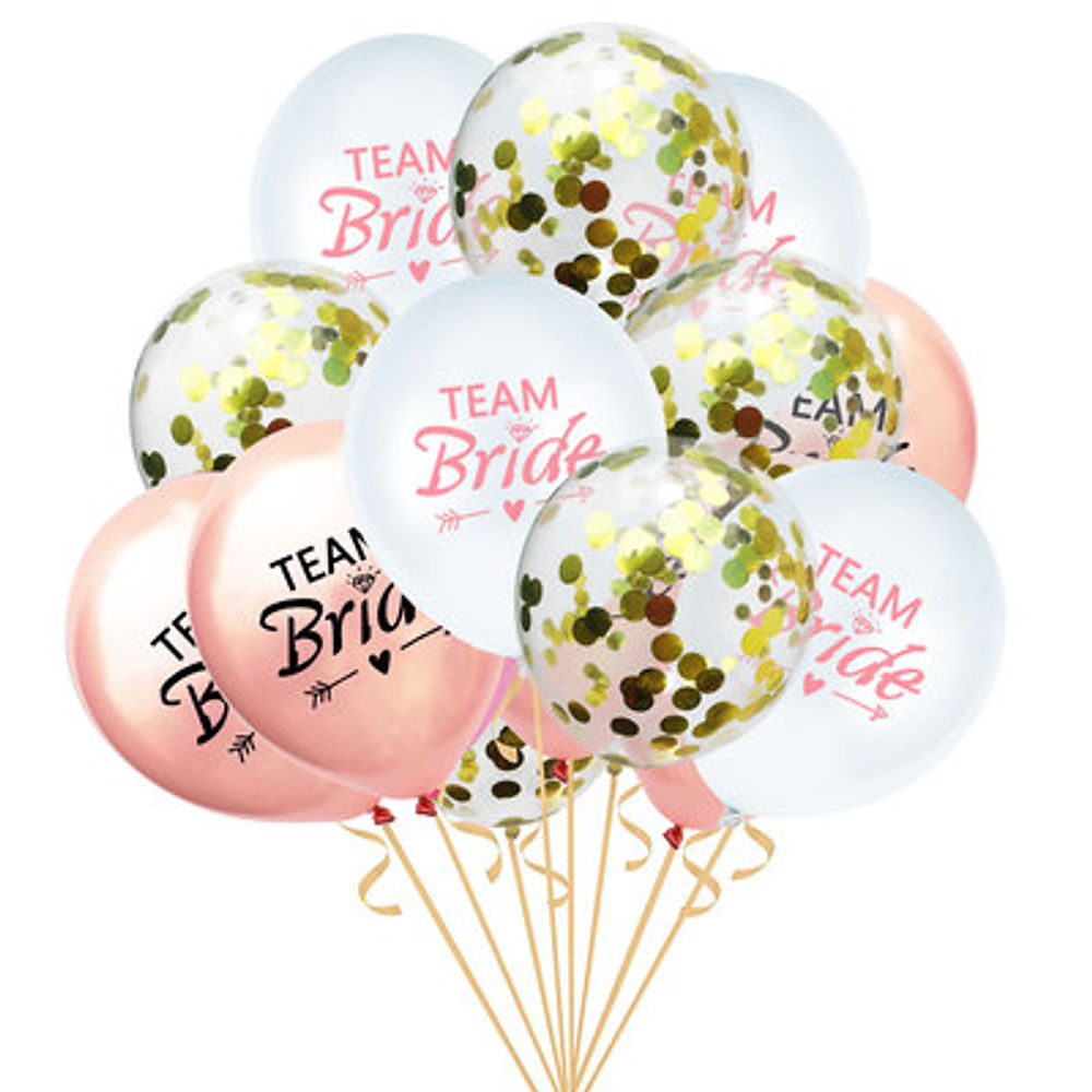 新款Team Bride玫瑰金閃片氦氣球