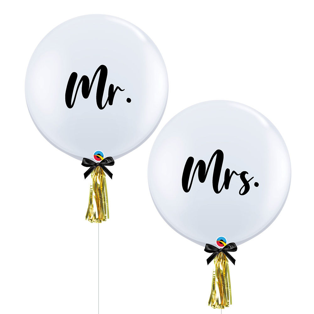 36" Mr and Mrs Helium Balloon Set