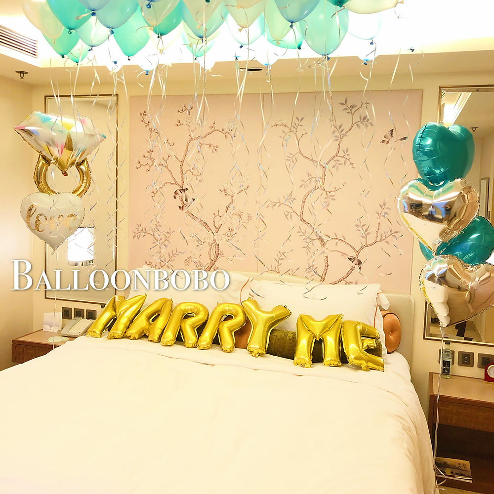 MARRY ME求婚氣球上門佈置