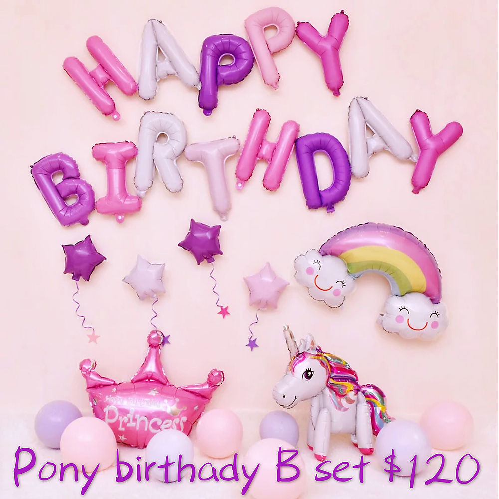 Pony小馬Happy birthday set