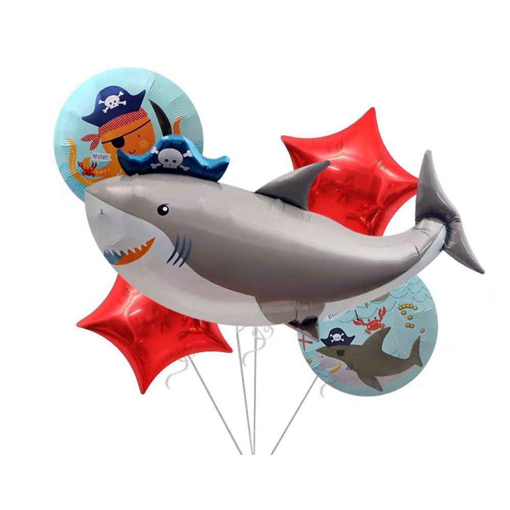 鯊魚海盜氣球組合