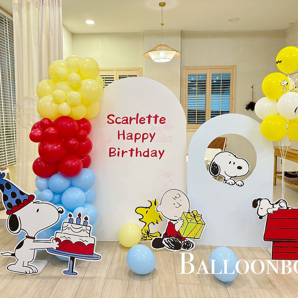 史努比氣球佈置 snoopy dog balloon decoration