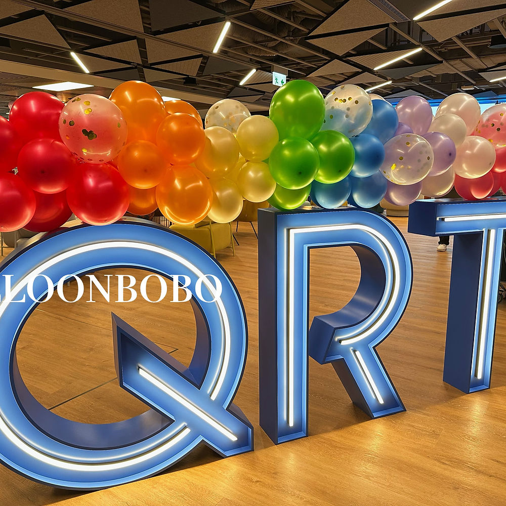 彩虹氣球鏈 rainbow balloon garland